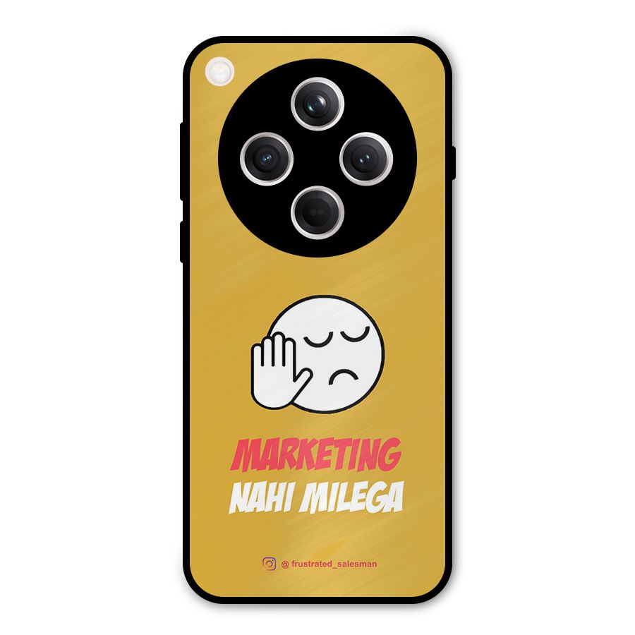 Marketing Nahi Milega Mustard Yellow Metal Back Case for Oppo Find X8