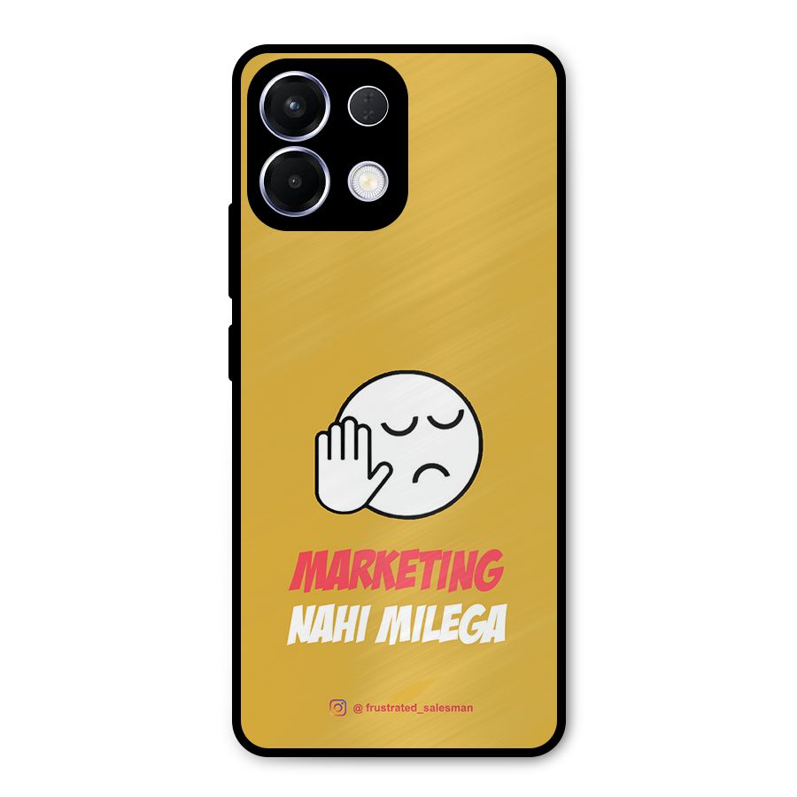 Marketing Nahi Milega Mustard Yellow Metal Back Case for Oppo K13