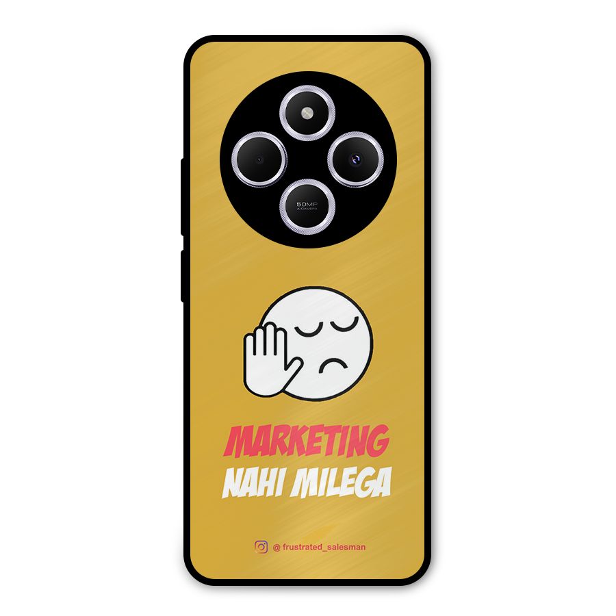 Marketing Nahi Milega Mustard Yellow Metal Back Case for Poco C75 5G