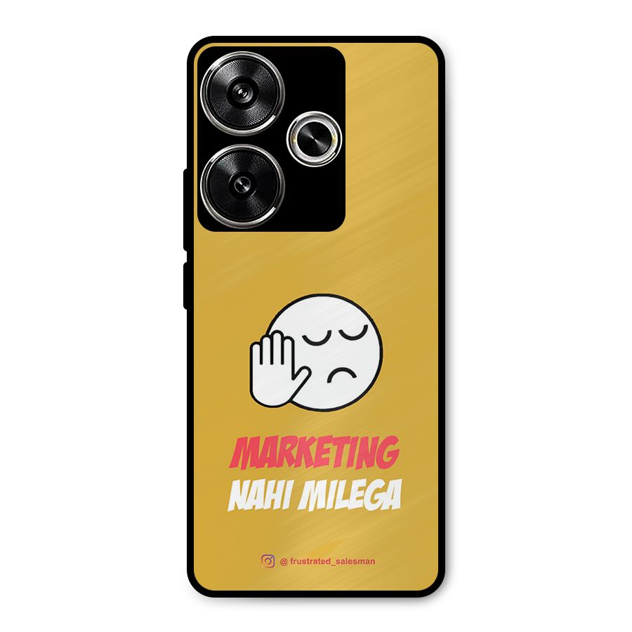 Marketing Nahi Milega Mustard Yellow Metal Back Case for Poco F6