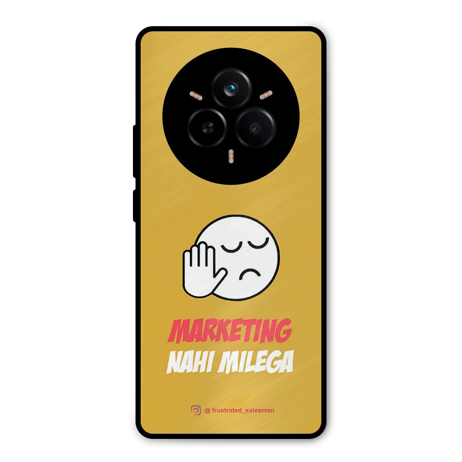 Marketing Nahi Milega Mustard Yellow Metal Back Case for Realme 14 Pro