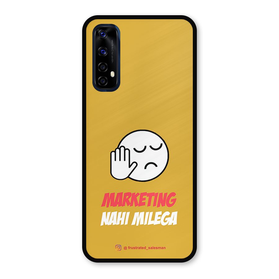 Marketing Nahi Milega Mustard Yellow Metal Back Case for Realme 7
