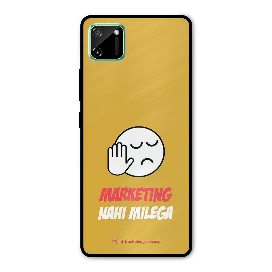 Marketing Nahi Milega Mustard Yellow Metal Back Case for Realme C11