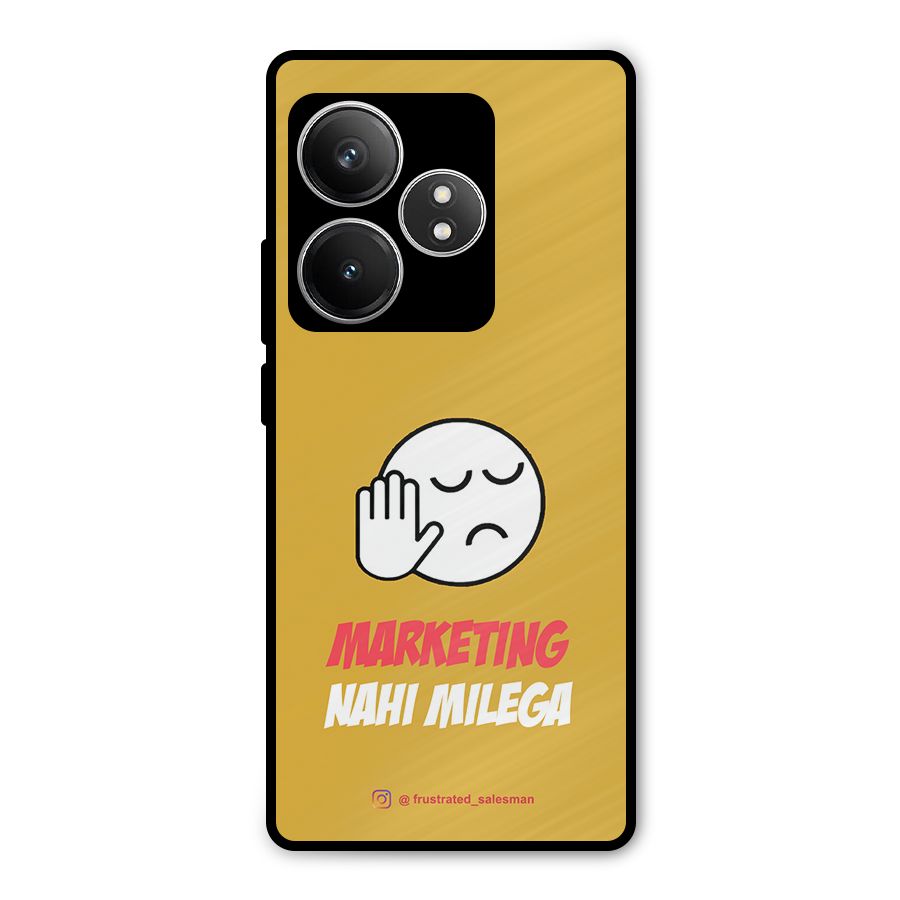 Marketing Nahi Milega Mustard Yellow Metal Back Case for Realme GT 6T
