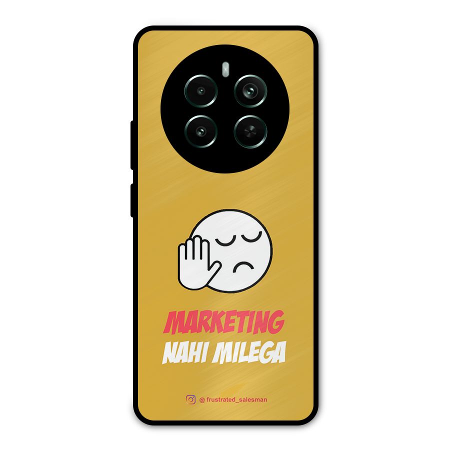 Marketing Nahi Milega Mustard Yellow Metal Back Case for Realme Narzo 70 Pro