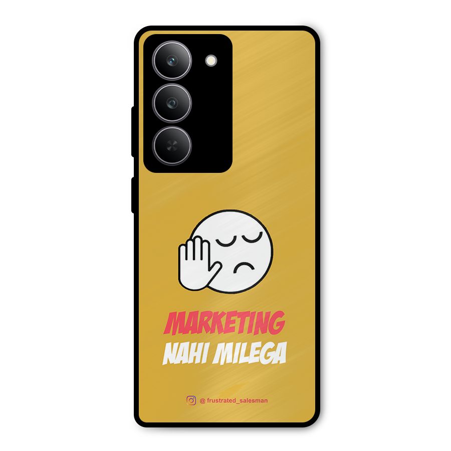 Marketing Nahi Milega Mustard Yellow Metal Back Case for Realme P3x