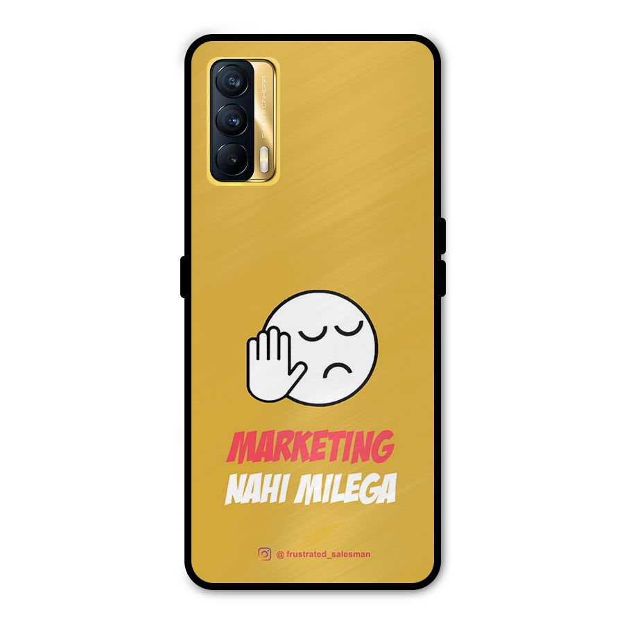 Marketing Nahi Milega Mustard Yellow Metal Back Case for Realme X7
