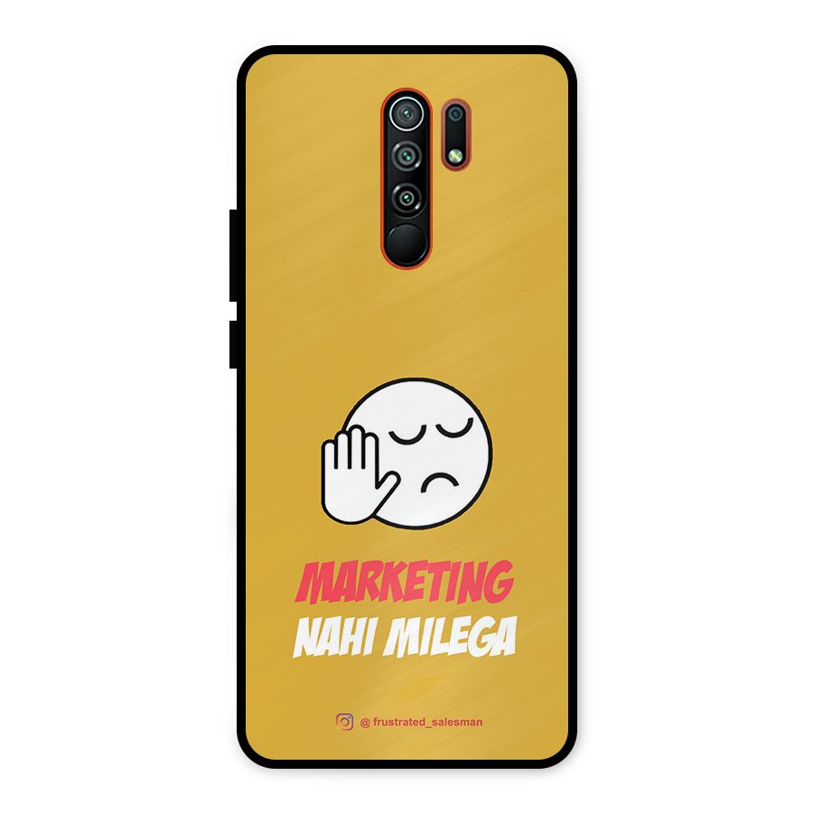 Marketing Nahi Milega Mustard Yellow Metal Back Case for Redmi 9 Prime