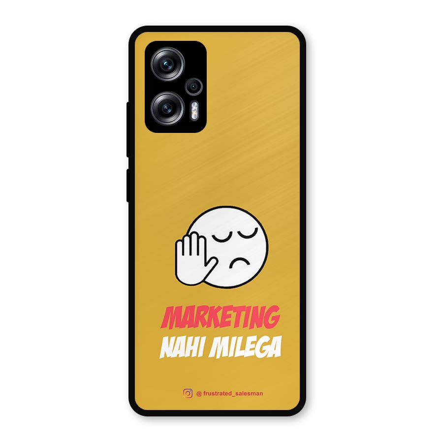 Marketing Nahi Milega Mustard Yellow Metal Back Case for Redmi K50i