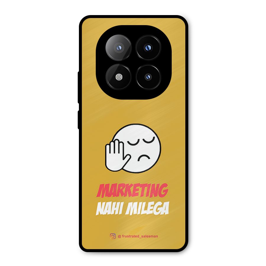Marketing Nahi Milega Mustard Yellow Metal Back Case for Redmi Note 14 Pro Plus 5G