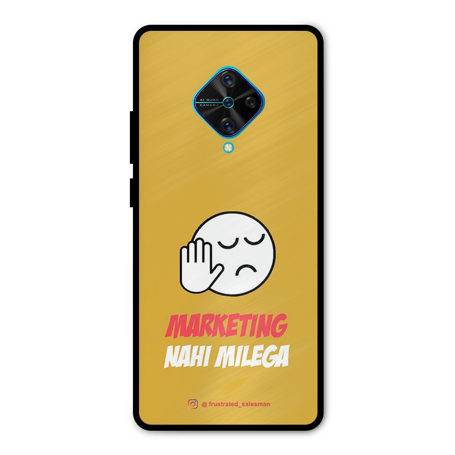 Marketing Nahi Milega Mustard Yellow Metal Back Case for Vivo S1 Pro