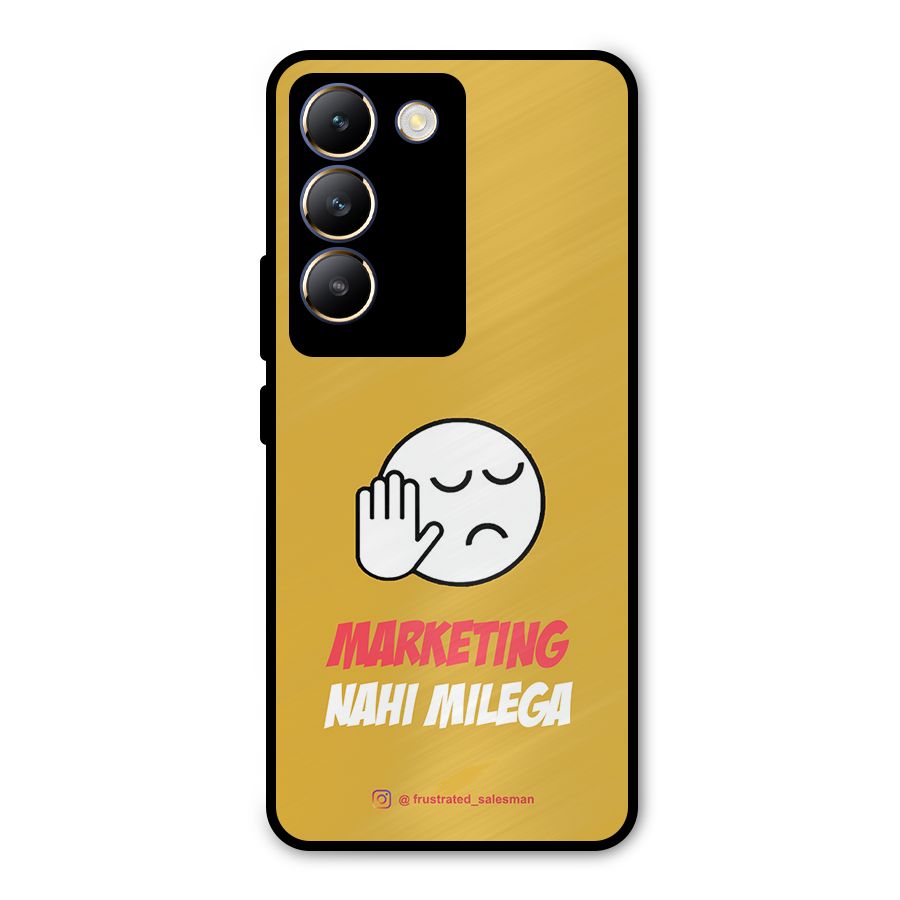 Marketing Nahi Milega Mustard Yellow Metal Back Case for Vivo T3 5G