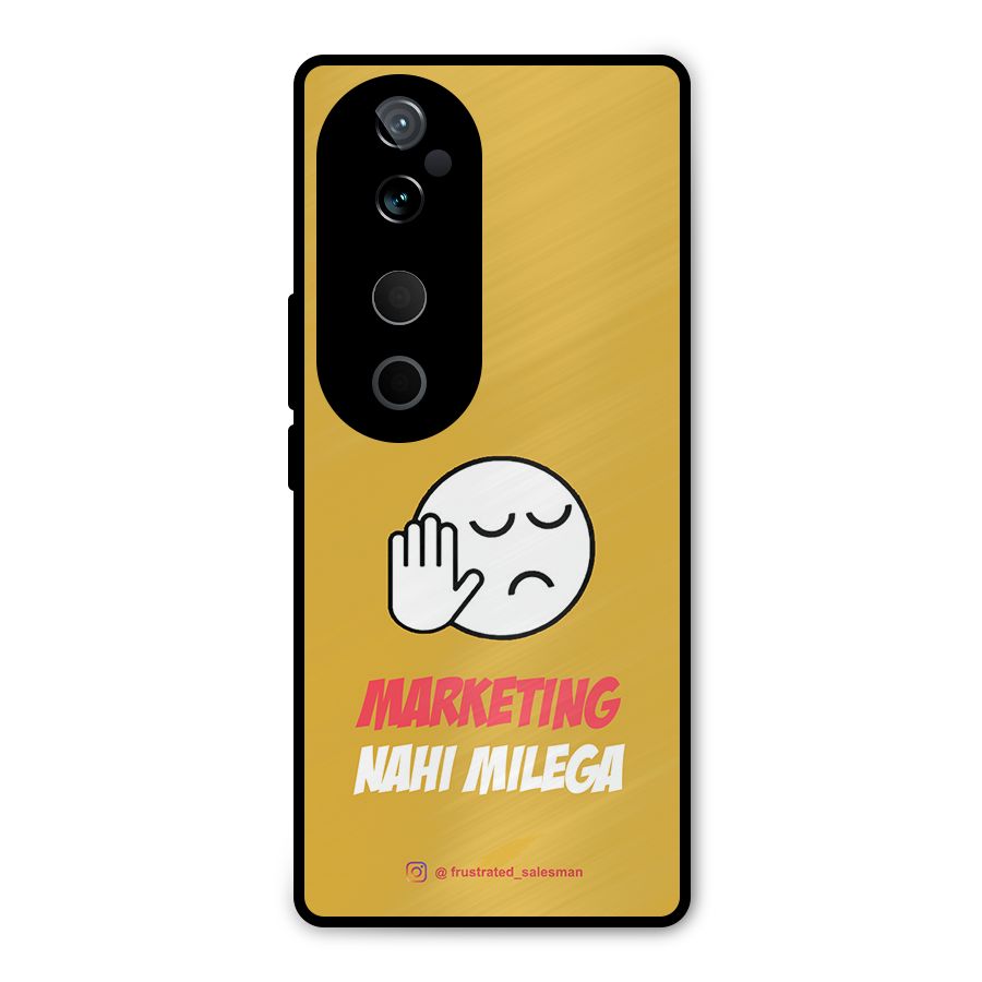 Marketing Nahi Milega Mustard Yellow Metal Back Case for Vivo T3 Ultra