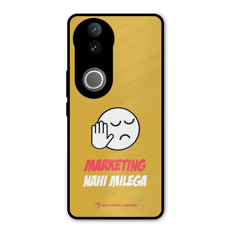 Marketing Nahi Milega Mustard Yellow Metal Back Case for Vivo V50e