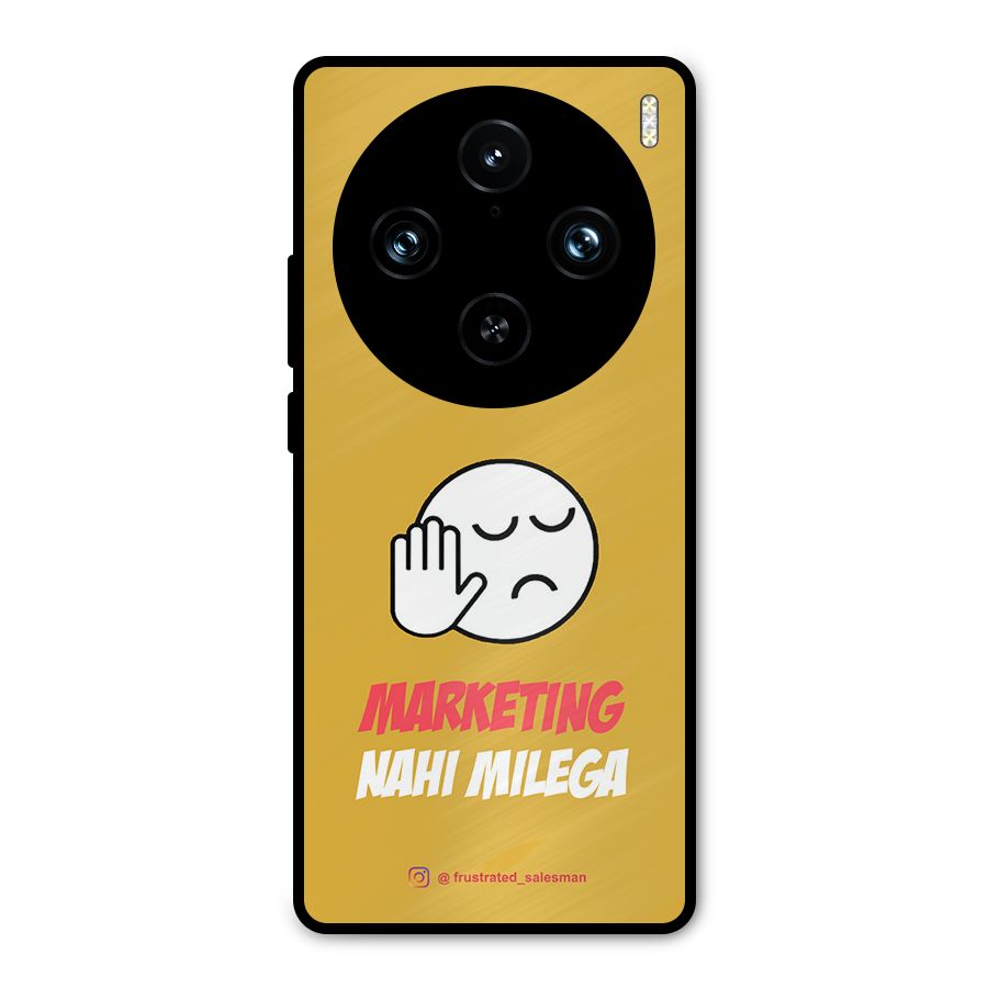 Marketing Nahi Milega Mustard Yellow Metal Back Case for Vivo X100 Pro