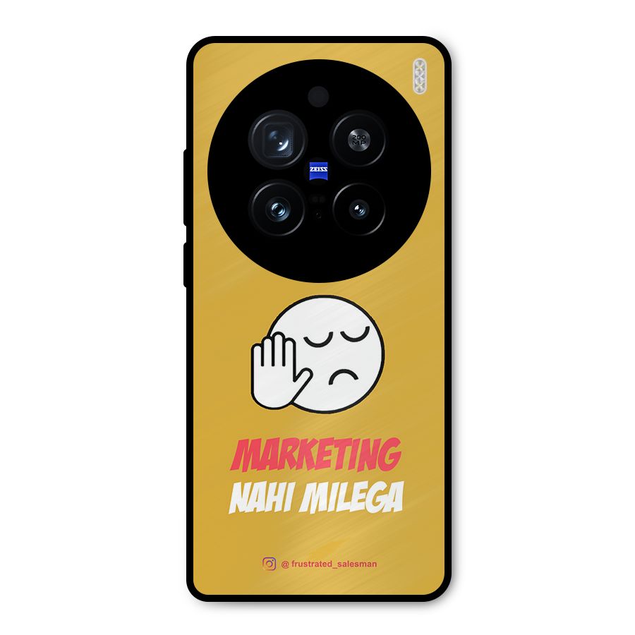 Marketing Nahi Milega Mustard Yellow Metal Back Case for Vivo X200 Pro