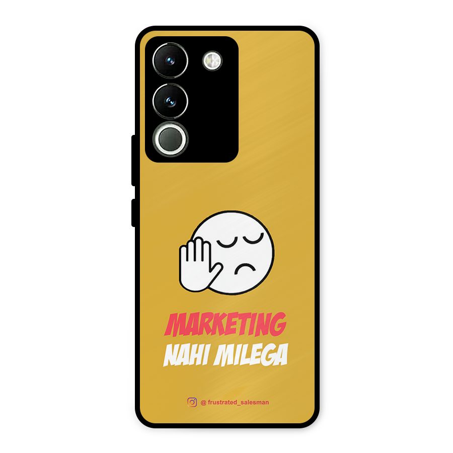 Marketing Nahi Milega Mustard Yellow Metal Back Case for Vivo Y200