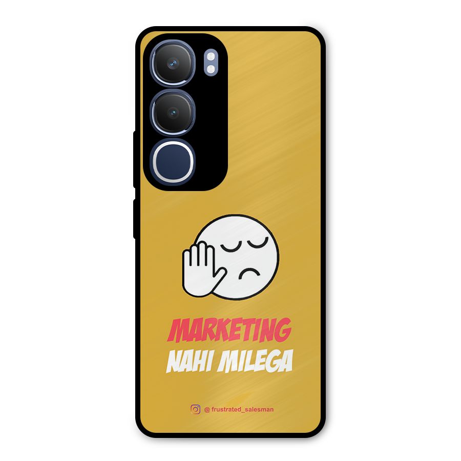 Marketing Nahi Milega Mustard Yellow Metal Back Case for Vivo Y29