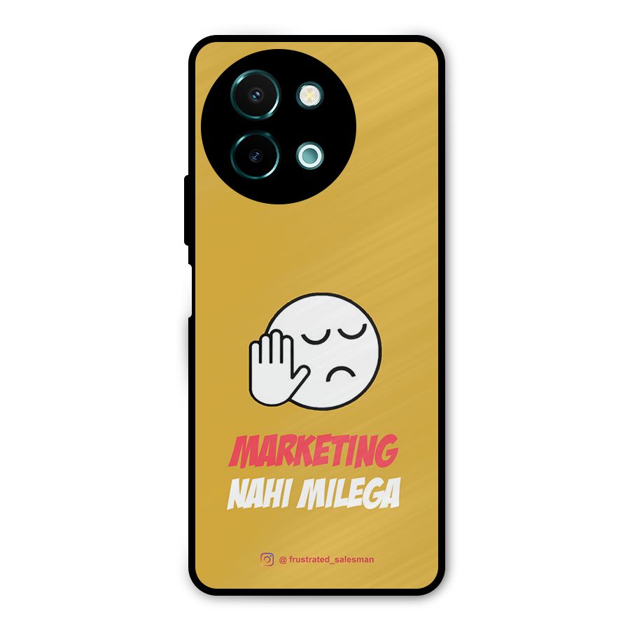 Marketing Nahi Milega Mustard Yellow Metal Back Case for Vivo Y58