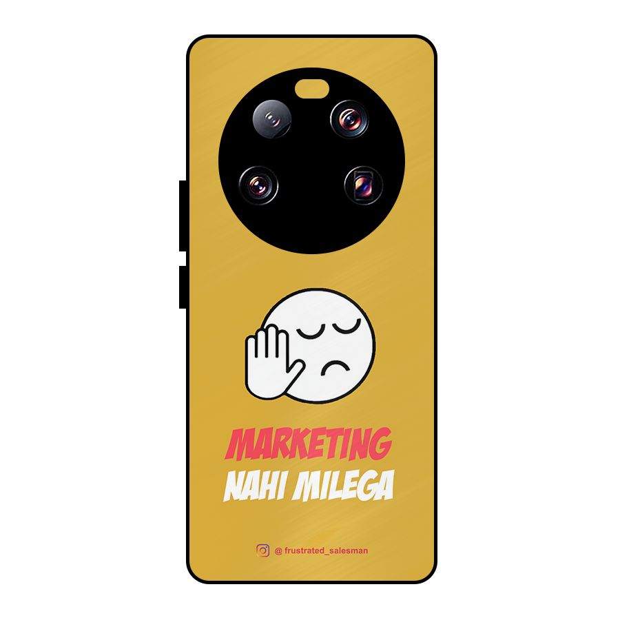 Marketing Nahi Milega Mustard Yellow Metal Back Case for Xiaomi 13 Ultra