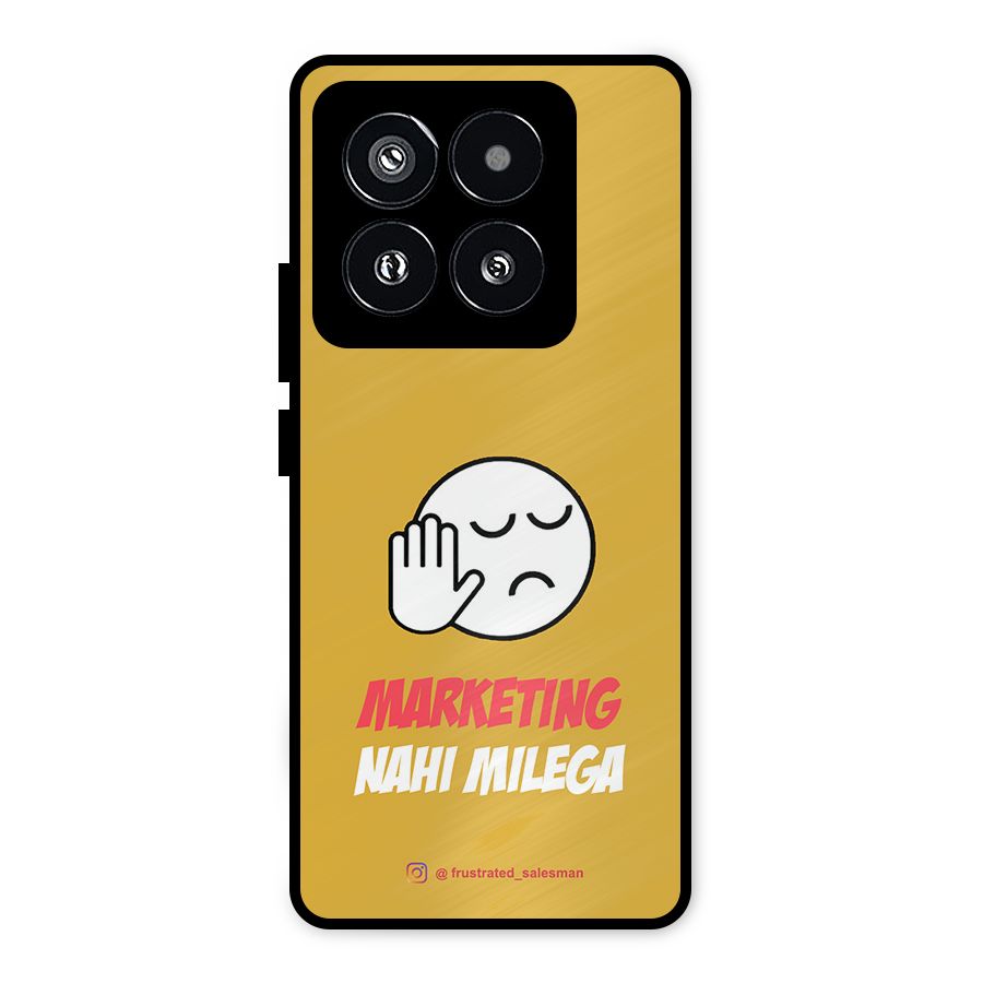 Marketing Nahi Milega Mustard Yellow Metal Back Case for Xiaomi 14 Pro