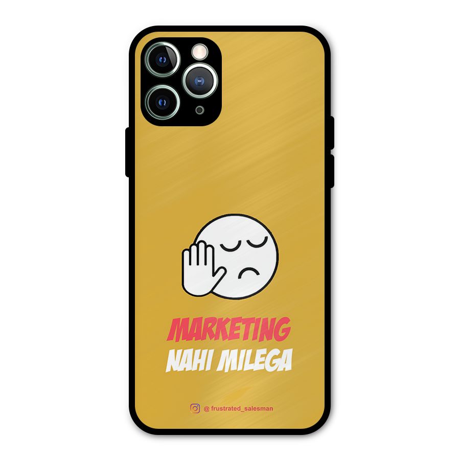 Marketing Nahi Milega Mustard Yellow Metal Back Case for iPhone 11 Pro Max