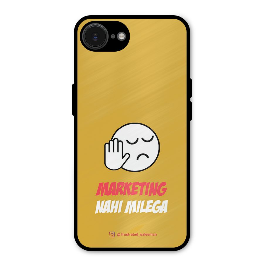 Marketing Nahi Milega Mustard Yellow Metal Back Case for iPhone 16e