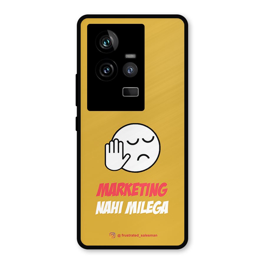 Marketing Nahi Milega Mustard Yellow Metal Back Case for iQOO 11 5G