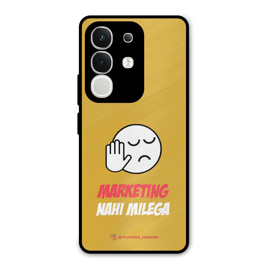 Marketing Nahi Milega Mustard Yellow Metal Back Case for iQOO Z10x