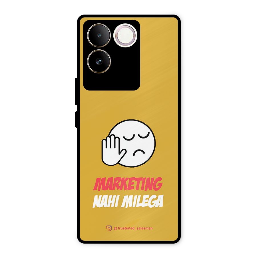 Marketing Nahi Milega Mustard Yellow Metal Back Case for iQOO Z7 Pro