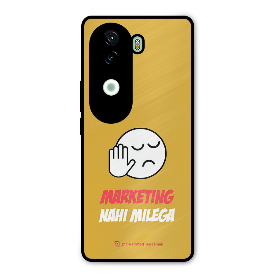 Marketing Nahi Milega Mustard Yellow Metal Back Case for iQOO Z9s