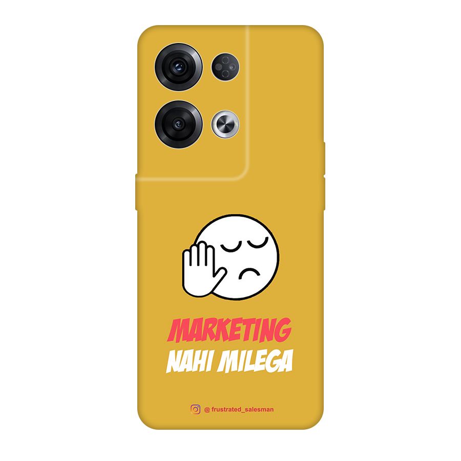 Marketing Nahi Milega Mustard Yellow Original Polycarbonate Back Case for Oppo Reno8 Pro 5G