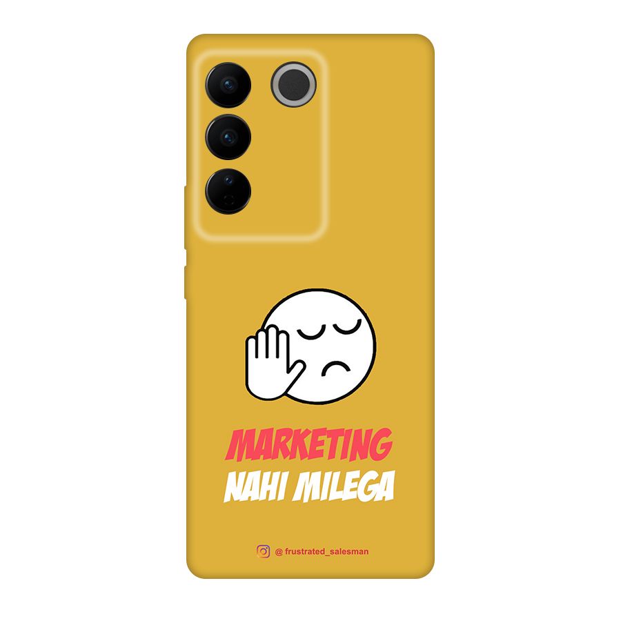 Marketing Nahi Milega Mustard Yellow Original Polycarbonate Back Case for Vivo V27