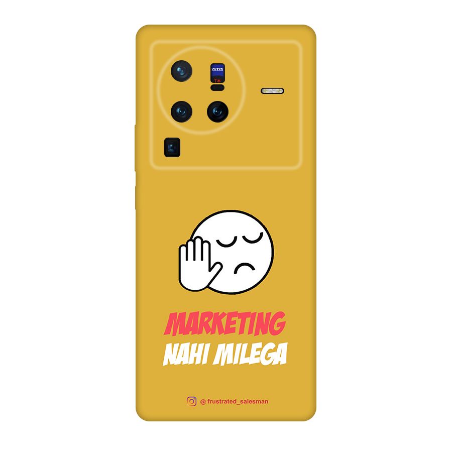 Marketing Nahi Milega Mustard Yellow Original Polycarbonate Back Case for Vivo X80