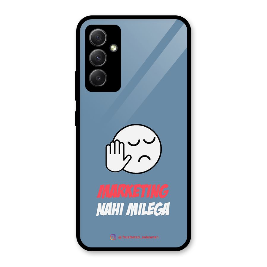 Marketing Nahi Milega SteelBlue Glass Back Case for Galaxy A34