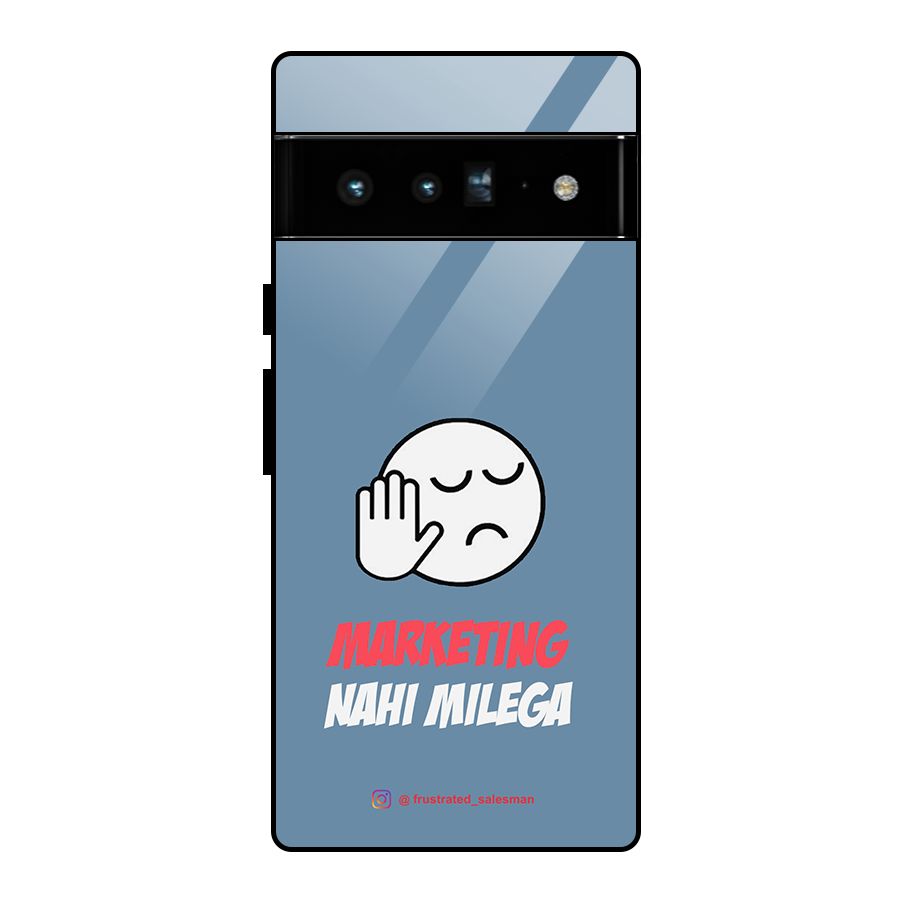 Marketing Nahi Milega SteelBlue Glass Back Case for Google Pixel 6 Pro