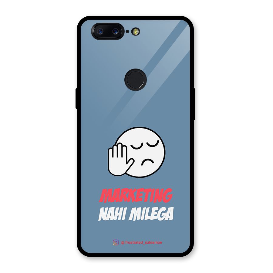 Marketing Nahi Milega SteelBlue Glass Back Case for OnePlus 5T