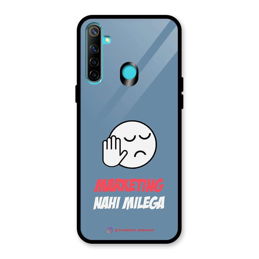 Marketing Nahi Milega SteelBlue Glass Back Case for Realme 5i