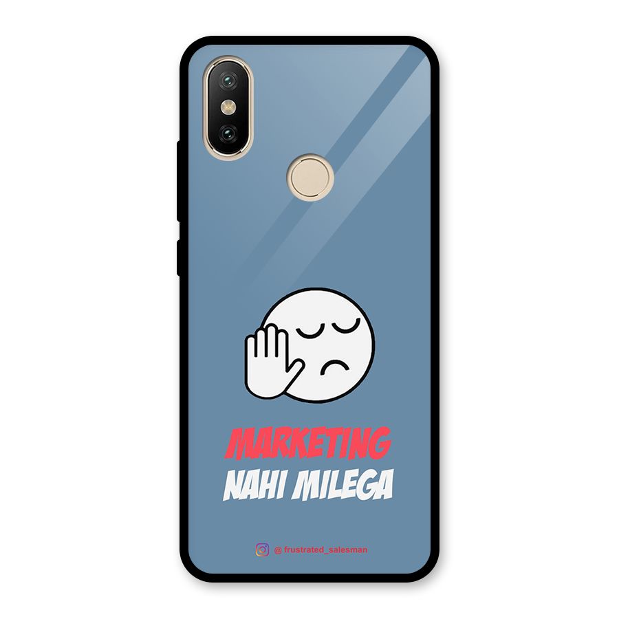 Marketing Nahi Milega SteelBlue Glass Back Case for Redmi A2
