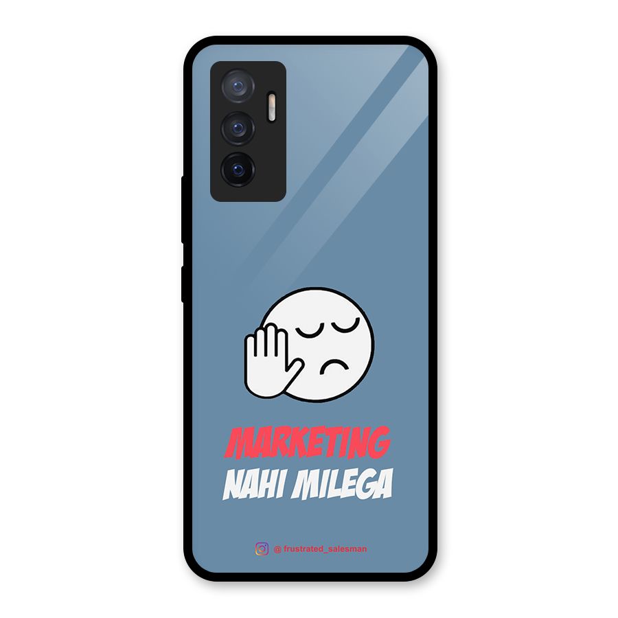 Marketing Nahi Milega SteelBlue Glass Back Case for Vivo V23e