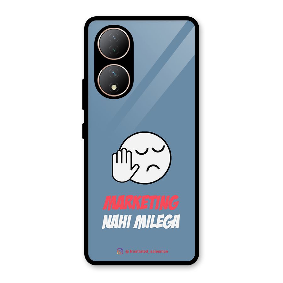 Marketing Nahi Milega SteelBlue Glass Back Case for Vivo Y100A