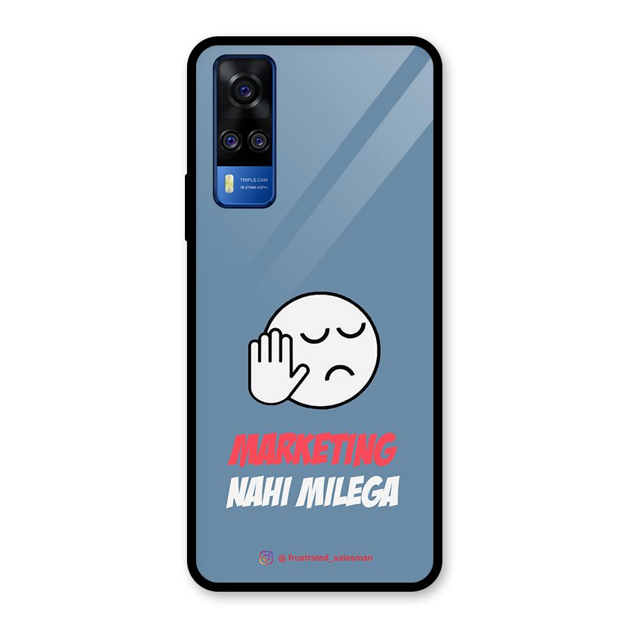 Marketing Nahi Milega SteelBlue Glass Back Case for Vivo Y31