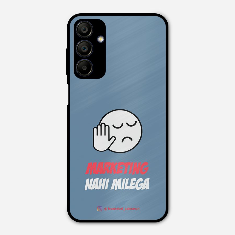 Marketing Nahi Milega SteelBlue Metal Back Case for Galaxy A15 5G