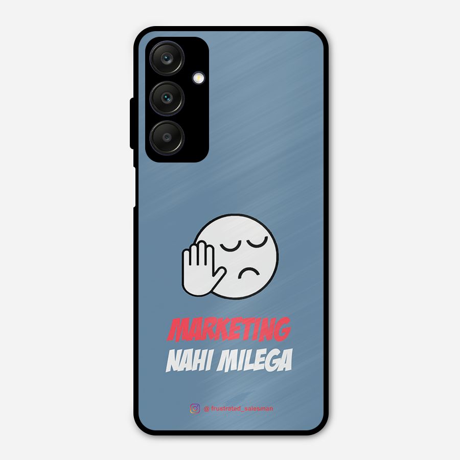 Marketing Nahi Milega SteelBlue Metal Back Case for Galaxy A25 5G