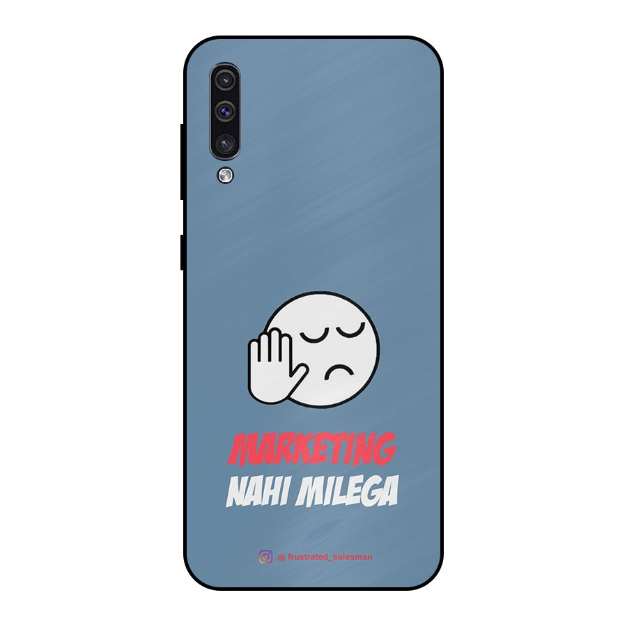 Marketing Nahi Milega SteelBlue Metal Back Case for Galaxy A30s