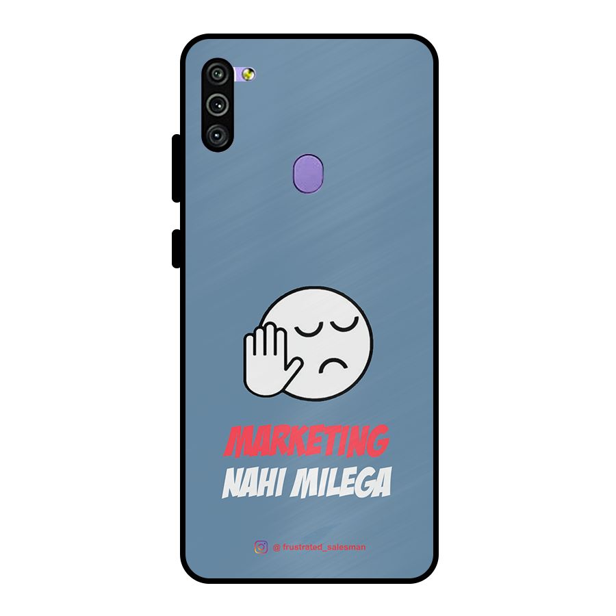 Marketing Nahi Milega SteelBlue Metal Back Case for Galaxy M11