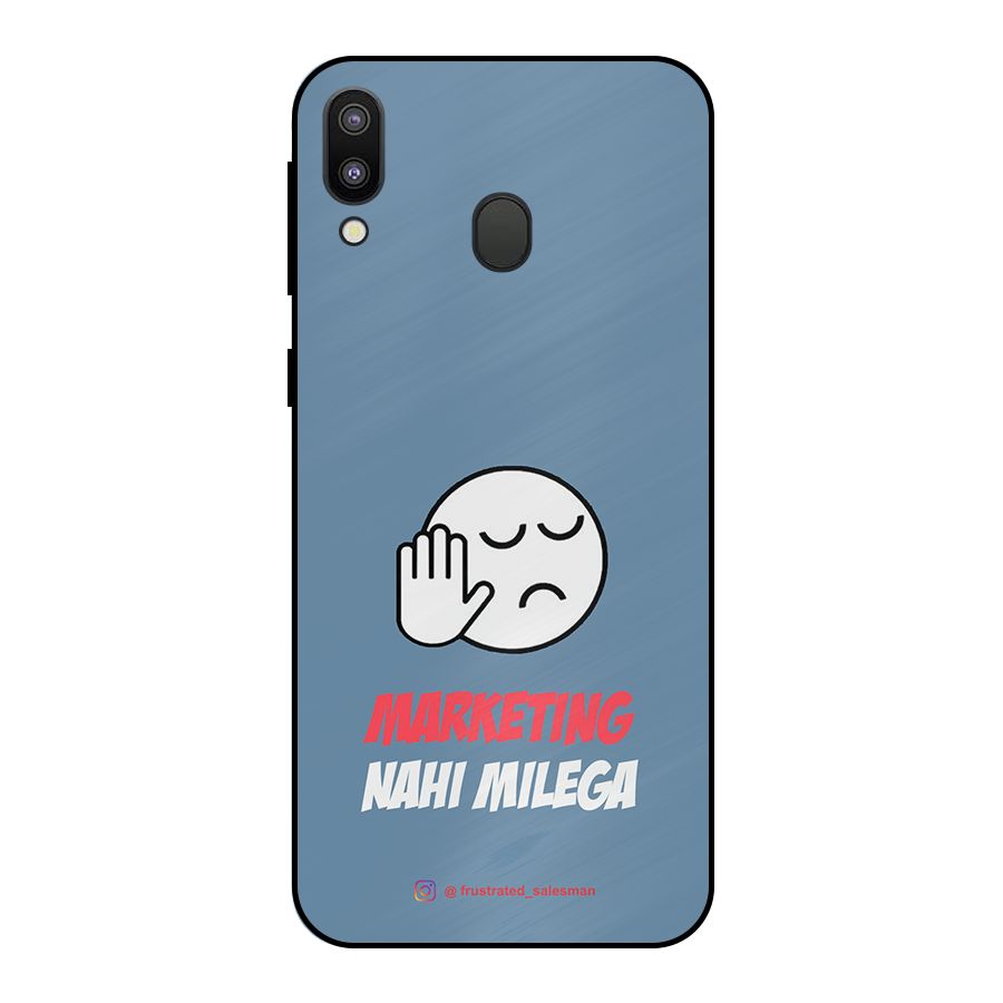 Marketing Nahi Milega SteelBlue Metal Back Case for Galaxy M20