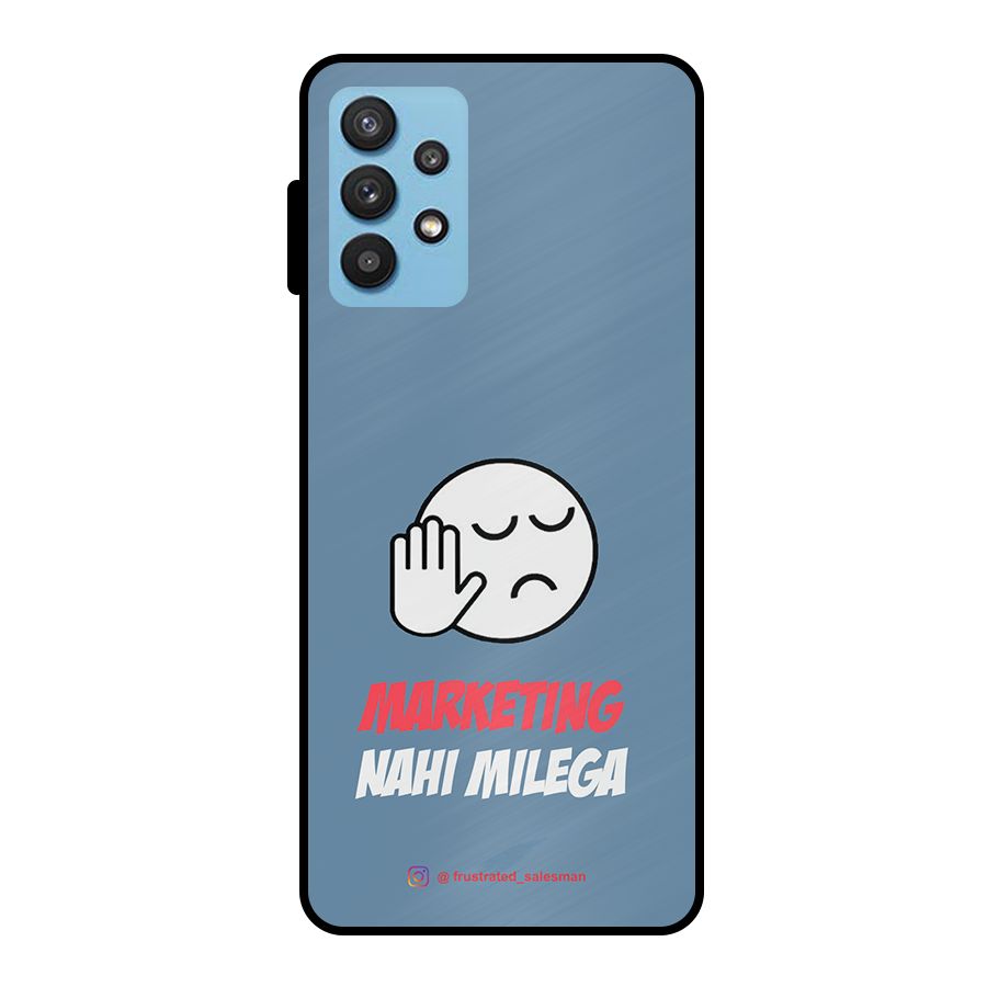 Marketing Nahi Milega SteelBlue Metal Back Case for Galaxy M32 5G