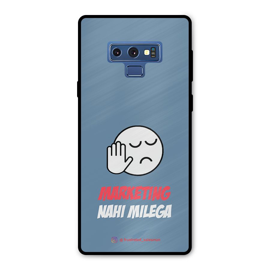 Marketing Nahi Milega SteelBlue Metal Back Case for Galaxy Note 9