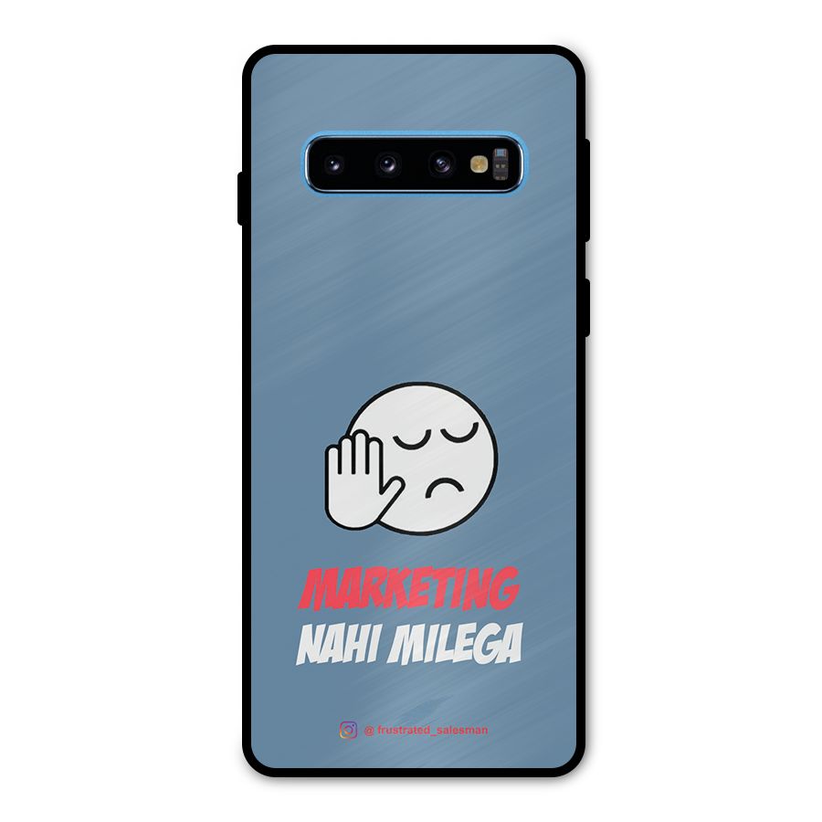 Marketing Nahi Milega SteelBlue Metal Back Case for Galaxy S10